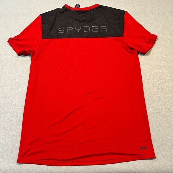 Spyder Shirt‎ Mens Large Active Athletic Red Center Chest Logo Back Logo - Picture 8 of 9